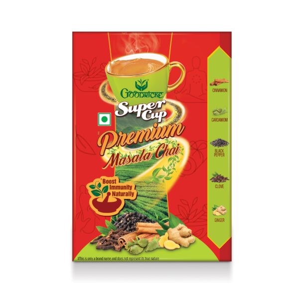 GOODRICKE Supercup Premium Masala Chai Tea Granules 250Grams 100% Natural Spices-Ginger,Clove,Black Pepper,Cinnamon&Cardamom Immunity Booster Assam Tea Masala Chai Chai Patti Chai Masala Tea - Fast Shipping to USA & Canada