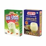 Chaman Badam Milkshake 200g & Thandai Powder Mix ? 500g | Delicious & Nutritious Indian Beverage Mix | Easy-to-Make Refreshing Drinks (Pack of 2, Thandai and badam Milkshake) - Fast Shipping to USA & Canada