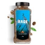 RAGE COFFEE Creme Caramel - Flavored Instant Coffee Powder for both Hot & Cold Coffee, 100% Single Origin Arabica Coffee Beans Powder, Premium Coffee Infused with Plant Vitamins (CREME CARAMEL, 100g) - Fast Shipping to USA & Canada