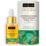 Kapiva Ashwagandha Anti-Aging Face Oil (30ml) | Plant Based Retinol | 100% Ayurvedic Oil for Wrinkles & Fine Lines | With Bakuchi Oil, Herbal Actives - Fast Shipping to USA