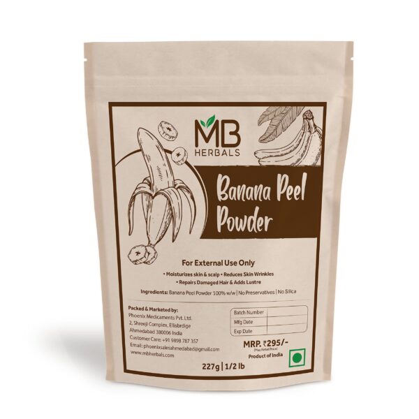 MB Herbals Banana Peel Powder | External Use Only | Repairs Damaged Hair | Adds Luster - Fast Shipping to USA & Canada