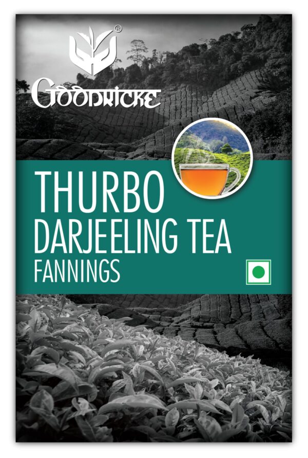 GOODRICKE Thurbo Fanning Darjeeling Tea - 250 gm (Pack of 1) | Single Estate Whole Leaf Tea | 100% Pure & Original Loose Leaves Chai | Premium Black Tea with Long Lasting Taste and Aroma - Fast Shipping to USA & Canada