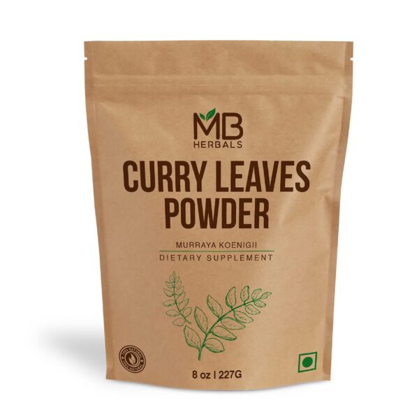 MB Herbals Curry Leaves Powder | Sweet Neem | 227 g | Sun Dried & Stemless - Fast Shipping to USA & Canada