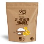 MB Herbals Citic acid Powder Food grade (Anhydrous) fine Graular 2.268 kg (5lb) | Food preservative | flavour enhancer | bath bombs | cleaning agent - Fast Shipping to USA & Canada