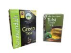 KORAKUNDAH Organic Green Tea (Jasmine) 250 g | KORAKUNDAH Tulsi Green Tea 25 Dip Bags | Pack of 2 | Total 300g | India's Finest Chamraj Nilgiri Tea - Fast Shipping to USA & Canada