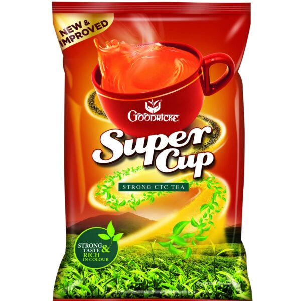 GOODRICKE super cup Assam CTC Leaf Tea - 250 g | 100% Pure & Natural Loose Leaves Tea | Chai Patti | Kadak Chai | Premium Whole Leaf CTC Tea | Richer Taste & Sweet Lasting Aftertaste - Fast Shipping to USA & Canada