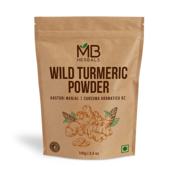 MB Herbals Wild Turmeric Powder 100g | Kasthuri Manjal | Kasturi Manjal | No Preservatives | No Additives | Non GMO | For Radiant Glowing Youthful Skin - Fast Shipping to USA & Canada