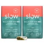 Wellbeing Nutrition Multi + Omega Adult 50+ | Vitamin D3, Calcium, Iron, Amino Acids & 39 Nutrients in Vegan Omega Oil | Energy & Metabolism, Bone, Joint & Heart Health | 60 Veg Capsules (Pack of 2)