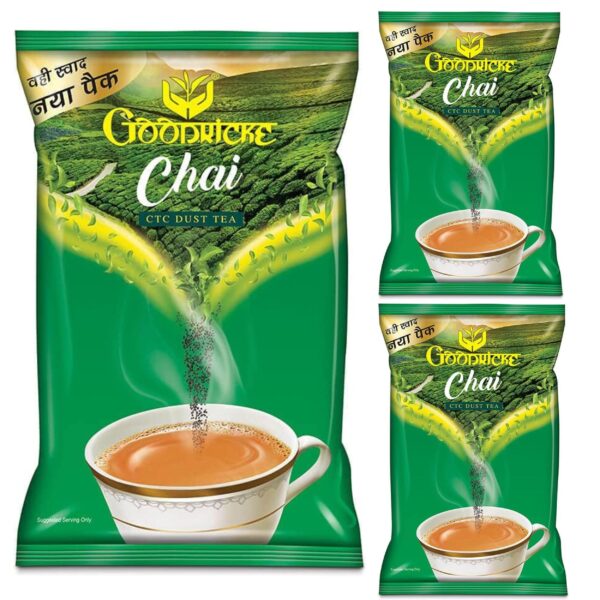 GOODRICKE CTC Dust Tea - 250 gm, (Pack of 3) | Loose Leaves Chai | Richer Taste & Kadak Flavour | Sweet Lasting Aftertaste - Fast Shipping to USA & Canada