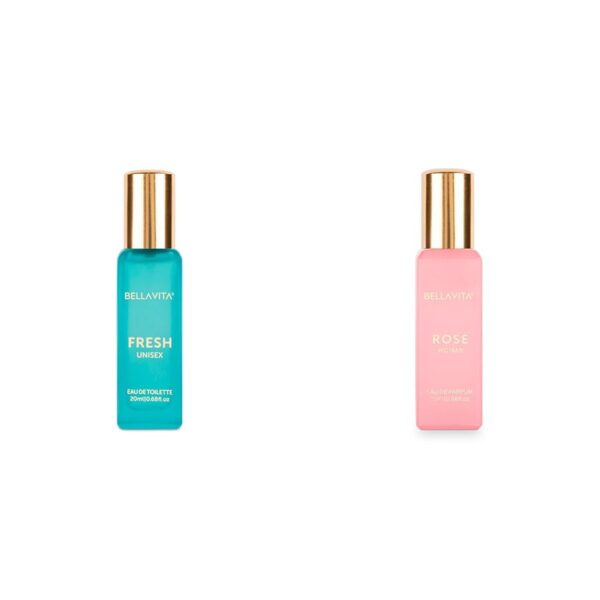 Bella Vita Luxury FRESH Unisex Eau De Toilette Rose Woman Eau De Parfum Perfume for Women with Black Currant Vanilla & JasmineFloral & Sweet EDP Long Lasting Fragrance Scent 20ml - Fast Shipping to USA & Canada