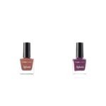 FACESCANADA Splash Glossy Finish Nail Enamel, Plum 207, 8 Ml & Splash Glossy Nail Enamel, Purple Rain 19, 8 Ml - Fast Shipping to USA & Canada