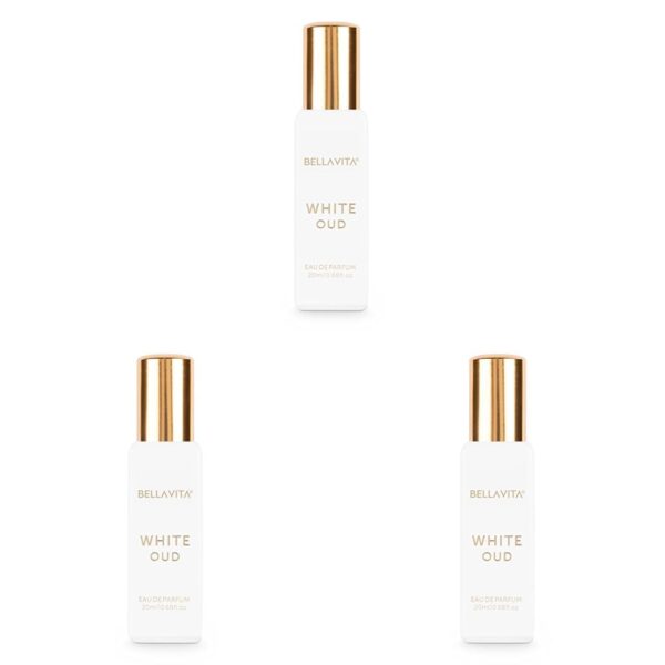 Bella Vita Luxury White Oud Unisex Eau De Liquid Perfume With Orange,Patchouli,Musk|Premium, Long Lasting Oud & Fruity Fragrance For Men & Women, 20Ml (Pack Of 3) - Fast Shipping to USA & Canada