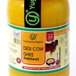 Yugmantra Organic Foods 100% Pure Natural A2 Sahiwal Cow Milk Desi Ghee Vedic Bilona Method | Grassfed, Cultured, Premium & Traditional Immunity Booster Better Digestion And(1 Liter)