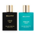 Bella Vita Luxury CEO Men EDP & Fresh Unisex EDT Liquid Perfumes Combo, Pack of 2 Premium Long Lasting Fragrance Scents for Men & Women, 100 ml Each - Fast Shipping to USA & Canada
