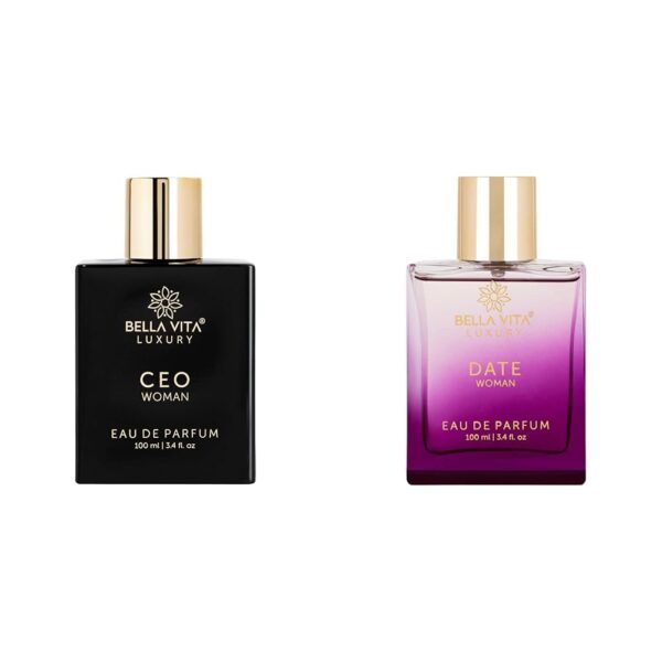 Bella Vita Luxury Ceo & Date Edp Musk Perfumes Combo, Pack Of 2 Premium Long Lasting Fragrance Spray Scents For Women, 100 Ml Each - Fast Shipping to USA & Canada
