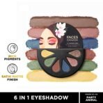 FACESCANADA 6 in 1 Eyeshadow Palette - Party Animal 04, 6g | Olive Butter & Macadamia Oil | Vibrant Colors | Highly Pigmented | Easily Blendable | Silky Satin Texture | No Crease | Cruelty-Free - Fast Shipping to USA & Canada - Image 3