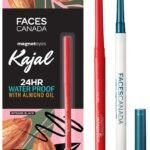 FACESCANADA Ultimepro Twist Pencil Eye Kajal Liner Blue 03 0.35G & Magneteyes Kajal - Black, 0.35G, Matte Finish - Fast Shipping to USA & Canada