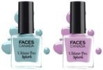 FACESCANADA Faces Splash Glossy Finish Nail Enamel, Viola 41, 8 Ml And Faces Splash Glossy Nail Enamel (Frozen 40, 8 Ml) - Fast Shipping to USA & Canada