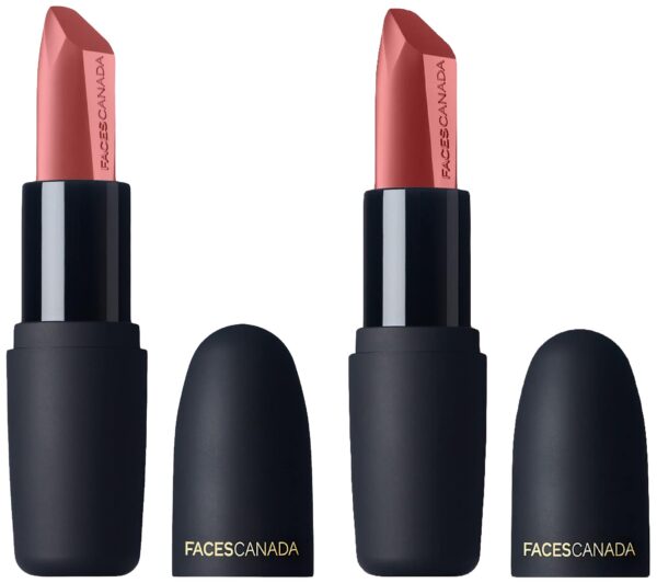 FACESCANADA Weightless Matte Lipstick - Subtle Mauve 10 (Brown), Weightless Matte Lipstick - Forever Red 03 (Red) - Fast Shipping to USA & Canada