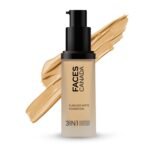 FACESCANADA Flawless Matte Foundation - Medium Natural,30 Ml|3-In-1 Foundation+Moisturizer Cream For All Skin Types+Concealer|12 Hr Hydration+Spf 18 Hd Matte Coverage|Lightweight|Anti Ageing,Pack Of 1 - Fast Shipping to USA & Canada