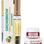 Bella Vita Organic Lip Scrub Balm Brightening Dark Lips for Dry Lips/Smoker/Chapped Lip Growbrow - Eyelash Lashes & Eyebrows Hair Growth & Volume Serum With Castor Onion Oil & Vitamin E 12 ML - Fast Shipping to USA & Canada