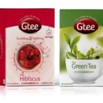 GTEE Green Tea Bags - Regular & Hibiscus Tea Bags, 25 Tea bags (Pack of 2) - Fast Shipping to USA & Canada