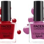 FACESCANADA Faces Glossy Finish Splash Nail Enamel, Maroon 401, 8 Ml And Faces Canada Glossy Splash Nail Enamel, Purple Rain 19, 8 Ml - Fast Shipping to USA & Canada