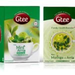 GTEE Green Tea Bags - Mint & Moringa Tea Bags, 25 Tea bags (Pack of 2) - Fast Shipping to USA & Canada