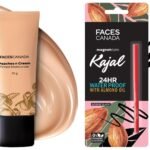 FACESCANADA Magneteyes Matte Kajal - Black, 0.35G Almondoil & Vitamine And Faces Canada Peaches N Cream Tinted Moisturizer - Light 01, 35 G - Fast Shipping to USA & Canada