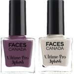 FACESCANADA Ultime Pro Splash Glossy Finish Nail Enamel-Boysenberry 133 (8Ml) & Ultime Pro Splash Glossy Nail Enamel-Snow 146 (8Ml) - Fast Shipping to USA & Canada