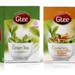 GTEE Green Tea Bags - Regular & Green Tea Bags - Cinnamon & Cardamom, 25 Tea Bags (Pack of 2) - Fast Shipping to USA & Canada