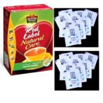 Brooke Bond Red Label Natural Care Tea with 5 Ayurvedic Ingredients, 500g Pack + Premium Sugar, 200 Sachets - Fast Shipping to USA & Canada