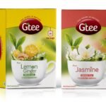 GTEE Green Tea Bags - Lemon & Ginger & Green Tea Bags - Jasmine, 25 Tea bags (Pack of 2) - Fast Shipping to USA & Canada