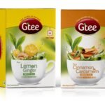 GTEE Green Tea Bags - Lemon & Ginger & Green Tea Bags - Cinnamon & Cardamom, 25 Tea bags (Pack of 2) - Fast Shipping to USA & Canada