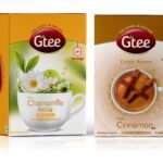 GTEE Green Tea Bags - Chamomile & Cinnamon Tea Bags, 25 Tea bags (Pack of 2) - Fast Shipping to USA & Canada