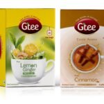 GTEE Green Tea Bags - Lemon & Ginger & Cinnamon Tea Bags, 25 Tea bags (Pack of 2) - Fast Shipping to USA & Canada