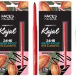 FACESCANADA Magneteyes Pencil Kajal - Black, 0.35G|24 Hr Long Stay|One Stroke Smooth Glide|Waterproof, Smudgeproof & Fadeproof|Deep Matte Finish|Enriched With Almond Oil & Vitamin E (Pack Of 2) - Fast Shipping to USA & Canada