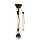 MARS 4 in 1 Travel Brush with Foundation Brush, Powder Brush, Eyeshadow Blending Brush & Flat Brush | Soft Bristles Makeup Brushes Set for Women - Fast Shipping to USA & Canada - Image 2