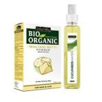 INDUS VALLEY Bio Organic Multani Mitti Powder | Healing Clay | Bentonite clay + Aloevera Cucumber water Toner - 200g+250ml - Fast Shipping to USA & Canada - Image 2