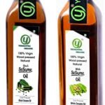 Yugmantra Organic Foods Wood Pressed White Sesame & Black Sesame Oil Edible Gingelly Cooking Oil I Til Oil I Non-Sticky Kolhu oil I Kacchi Ghani I 100% Pure & Natural 500 Ml x 2 - Fast Shipping to USA & Canada