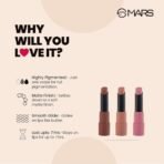 MARS PREMIUM Matte Box Set of 3 Lipsticks for Women | Long-Lasting | Smooth Finish | Moisturising | One Swipe Pigmentation (3x3.2 gm) (05-Blushed & Nudes)-SH7711 - Fast Shipping to USA & Canada - Image 5