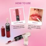 Swiss Beauty Duo Lipstick | Matte smudge-proof Liqud Lipstick + Transparent glossy Lipgloss | Transfer -proof and Long lasting | Shade-Hot Chocolate, 10ml - Fast Shipping to USA & Canada - Image 7