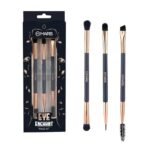 MARS Eye Enchanted Dual-Ended Brush Set of 3 | Perfect For Eye Makeup | Eyebrow Brush with Spoolie | Small Blending & Flat Brush | Eyeliner & Flat Crease Brush | Soft Bristles | Compact & Travel Friendly - Fast Shipping to USA & Canada - Image 2