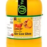 Yugmantra Organic Foods -100 % Natural Pure & Aromatic Desi Gir Cow Ghee -Traditional Churned with Bilona Method | Premium Ghee| Diet Friendly | No Added Additives | A2 Danedar Desi Ghee | Immunity Booster-1000 ml Glass Bottle - Fast Shipping to USA & Canada