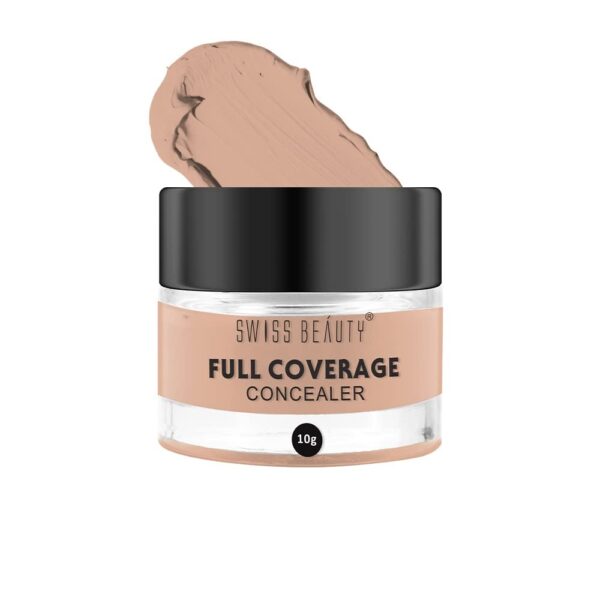 SWISS BEAUTY Full Coverage Matte Cream Concealer For Combination Skin, Face Makeup, Medium Beige, 15Gm, Pack Of 1 - Fast Shipping to USA & Canada