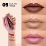 MARS PREMIUM Matte Box Set of 3 Lipsticks for Women | Long-Lasting | Smooth Finish | Moisturising | One Swipe Pigmentation (3x3.2 gm) (05-Blushed & Nudes)-SH7711 - Fast Shipping to USA & Canada - Image 3