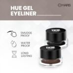 MARS 2-In-1 Hue Gel Matte Eyeliner | Waterproof & Smudgeproof Formula | Stay Upto 24 Hours | Comes With 2 Brush Set (6.0 Gm) (Black & Brown) - Fast Shipping to USA & Canada - Image 4