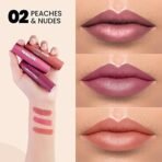 MARS Matte Box Set of 3 Lipsticks for Women | Long-Lasting | Smooth Finish | Moisturising | One Swipe Pigmentation | (3x3.2 gm) (02-Peaches & Nudes) - Fast Shipping to USA & Canada - Image 3