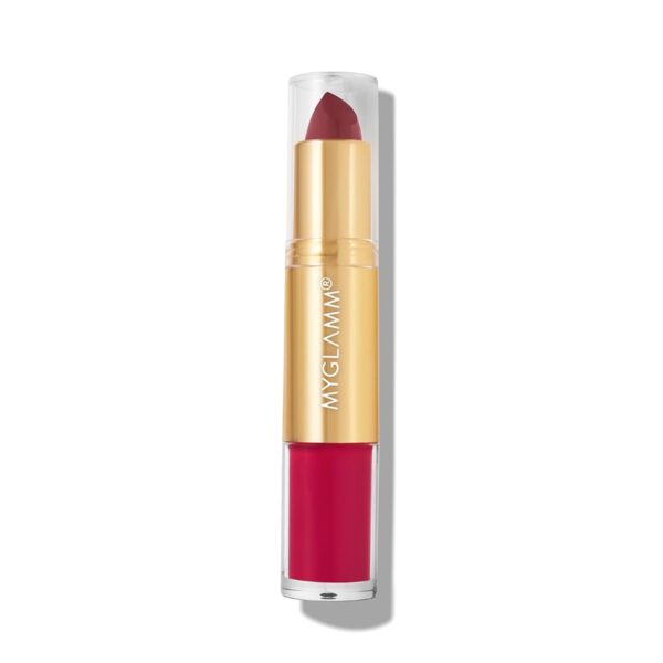 MyGlamm Super Duo Lipstick - Wicked Wine (Wine Shade) | Long Lasting, Highly Pigmented, 2 in 1 Liquid & Bullet Matte Lipstick (4.2g + 2.5ml) - Fast Shipping to USA & Canada