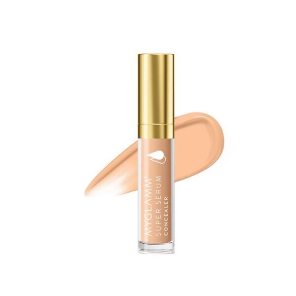 MyGlamm Super Serum Concealer Liquid Form- 201N Fawn - 6g | Infused With Hyaluronic Acid & Vitamin C| Long Lasting & Full Coverage Concealer | All Skin Type - Fast Shipping to USA & Canada